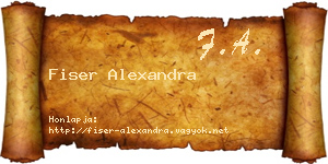 Fiser Alexandra névjegykártya